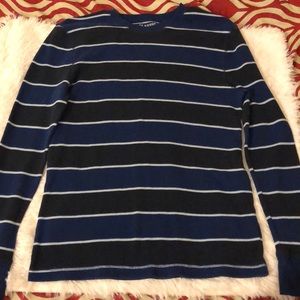 Old Navy Thermal Blue Striped Long Sleeve Shirt